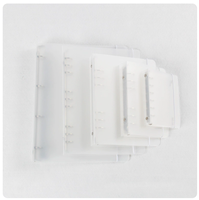 A4/A5/A6/A7/B5 Classeur de budget à feuilles mobiles PP clair Planners and Notebook Cover Rings Binder Cover With Elastic Band