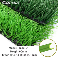 50mm Hochwertiger Künstlicher Grüner Rasen Pasto Deportivo Teppich 50mm Künstlicher Fußballrasen Synthetischer Rasen Skyjade Teade-Di