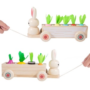 Jouet éducatif en bois Youkebei CPC/CE pour enfants, chariot à tirer <span class=keywords><strong>lapin</strong></span>/radis deux-en-un, pour les 4-6 ans, boîte couleur - Product Image 6