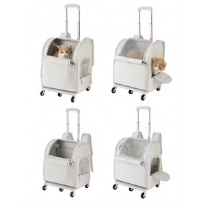 Sac à dos pour animaux de compagnie portable avec roulettes, échantillon gratuit, sac à dos imperméable en Oxford pour chien et chat - Product Image 4