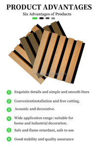 Paneles Decorativos Modernos <span class=keywords><strong>de</strong></span> MDF con Revestimiento Acústico para Hoteles, Diseño Ecológico, Aislamiento Acústico para una Mejor Acústica - Product Image 2