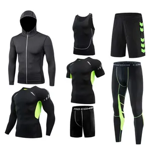 Sports Tights Men's Style Quick Drying Suit Long Sleeved Trousers Fitness Clothes Quick Drying Running Basketball Training sport