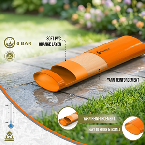 Tuyau d'arrosage de jardin pliable élastique anti-corrosion en PVC souple de 50 pieds et 25 mm, montable au mur, vente en gros d'usine Almighty Exports - Product Image 2