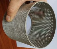 Tabung Filter Berlubang Lapis Ganda Sintered Ss304 316L 1 5 10 25 50 100 200 300 Mikron yang Dapat Disesuaikan untuk Filtrasi Air dan Minyak