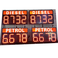 Pantalla Digital para estación de servicio, indicador de precio de gasolina, led programable, rotulos de 18 pulgadas