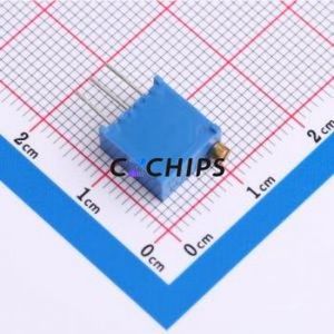 ตัวต้านทาน/โพเทนชิโอมิเตอร์แบบปรับได้สำหรับ3296W-1-504ผ่านชิ้นส่วนรู (THT)-3P, ตัวต้านทาน9.5x4.9มม. 500Kohm 10% 500 250mw ppm/℃ - Product Image 2