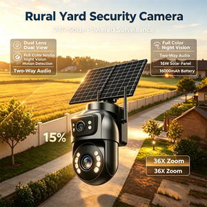 Caméra solaire PTZ 4G Wistino 365 jours avec zoom 36x pour la sécurité des routes et des terres agricoles rurales, recharge solaire haute efficacité, caméra CCTV extérieure - Product Image 1