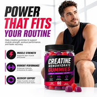 Private Label Creatine Gummies 5000mg per portie met BCAA 2:1:1 & Vitamine B12 Dagelijkse Trainingsprestatie ODM Bulk