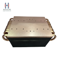 Dissipateur thermique IPC personnalisé en aluminium à ailettes denses avec base en cuivre et caloduc, unité de refroidissement pour ordinateur industriel sans ventilateur actif