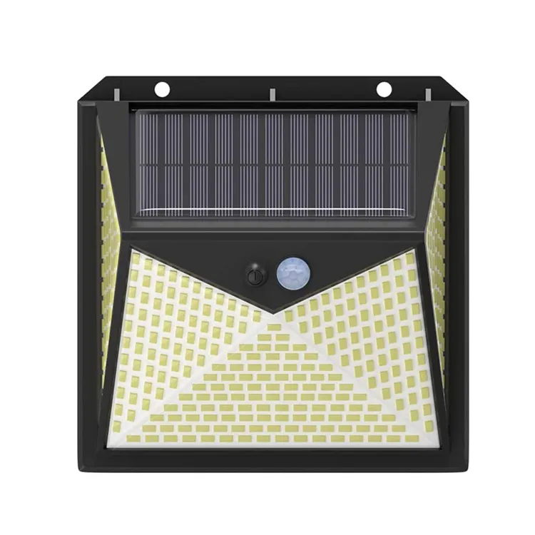 Pir luz solar de parede, sensor solar 5w 500lm pir à prova d' água luz de segurança solar