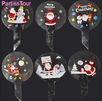 Ballons clignotants à poignées de 20 pouces Ballon Père Noël Nouvel An Noël Ballon Bobo Led Autres Décorations de Fête