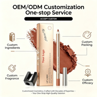 Crayon à lèvres waterproof longue tenue pour maquillage quotidien, effaçable, pour des lèvres plus pulpeuses, marque privée, rouge à lèvres nude