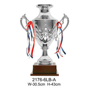 2176-6lb प्लेटेड 3 डी मेटल स्पोर्ट्स इवेंट ट्रॉफी कप 43/40/36 सेमी लंबा सेवा पुरस्कार - Product Image 4