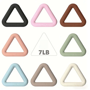 Mancuernas Triangulares de Goma y Hierro Fundido de 7 LB, Ligeras, Duraderas, Antideslizantes, Unisex, para Gimnasio, Yoga, Ejercicio, Brazos - Product Image 1