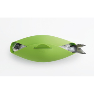 Tazón para mezclar plegable de silicona, vaporera apta para horno de 401-500 ml para pescado y mariscos, color verde - Product Image 4