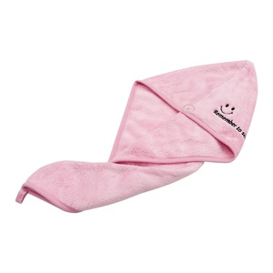 Serviette <span class=keywords><strong>de</strong></span> bain en microfibre pour femmes, à séchage rapide, turban avec bouton, vente en gros, - Product Image 5