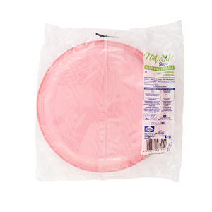 Assiettes à dessert en bioplastique biodégradable et compostable, diamètre 17 cm, rose, 20 pièces/paquet - Product Image 2
