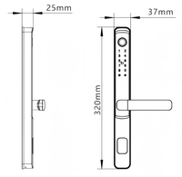 Serrure de porte intelligente E105 WiFi, empreinte digitale, RFID, clé mécanique, serrure électronique pour porte d'entrée, application Tuya