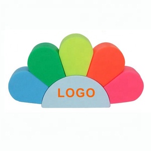 Bolígrafo resaltador promocional con forma de mini pirámide estacionaria novedosa con logotipo personalizado, 4 colores en 1 - Product Image 5