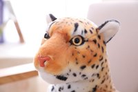 Jouets en peluche personnalisés, poupée léopard, réaliste, coussin doux, oreiller, peluche animal, vente en gros, cm