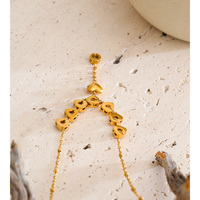 Collier ras du cou JINYOU 5927 avec pendentif cœur romantique en zircon cubique, plaqué or, en acier inoxydable, avec pampille en zircon étincelant