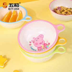 Wuhe Cartoon Baby Food Bowl Single Handle 0-12 Months Child Feeding Dishware - Product Image 4