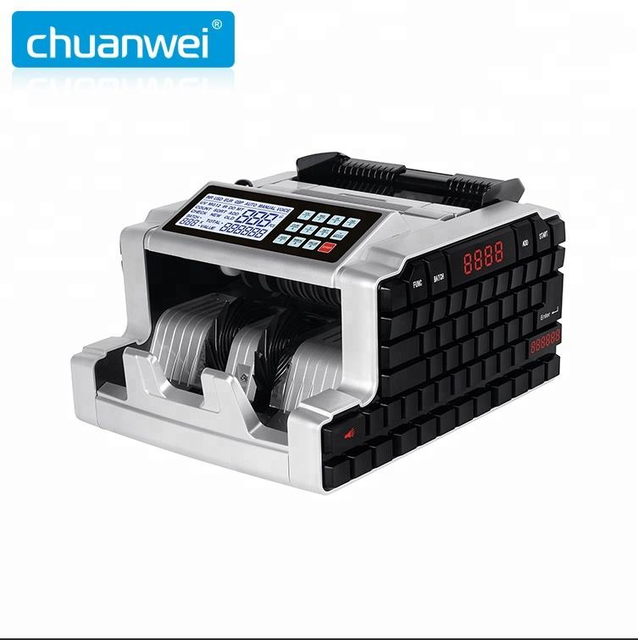 AL-6200 High Speed Banknote Counter Mix Value Denomination Money Counting Machine TFT Display Portable Fake Note Detector