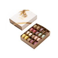 Boîte à biscuits vides écologiques pour desserts Boîte à macarons magnétique cadeau d'emballage en papier de carton de luxe
