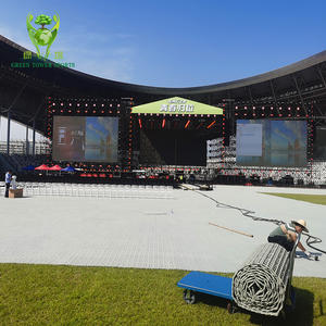 Dalles de protection de <span class=keywords><strong>gazon</strong></span> réutilisables et robustes en plastique PP à emboîtement pour événements, tentes, concerts et mariages - Product Image 2