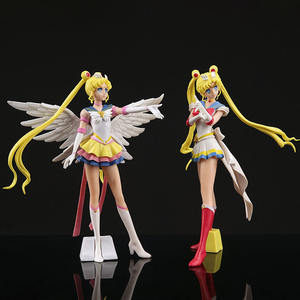 2 pièces/ensemble 23CM Sailor Moon Girl pour cadeaux personnage de dessin animé modèle Collection Anime PVC Figure jouet - Product Image 5