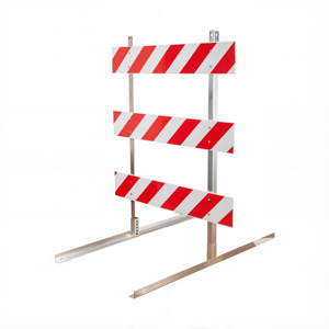 Barrière de <span class=keywords><strong>chantier</strong></span> autoportante multi-panneaux réfléchissante de 48 pouces, signalisation de signalisation routière en métal durable pour la sécurité routière - Product Image 3