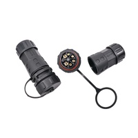 Connecteur électrique mâle/femelle M20 Gland 2+4 broches pour câble d'alimentation et de signal, soudure, IP68 pour éclairage de jardin