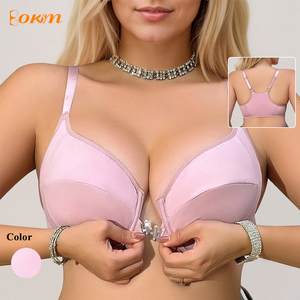 Phụ Nữ Mới Áo Ngực <span class=keywords><strong>2025</strong></span> Phụ Nữ Mới Của Phụ Nữ Phía Trước Đóng Cửa Áo Ngực Màu Rắn Đẩy Lên Underwire Đồ Lót Bảo Hiểm Đầy Đủ Áo Ngực Cho Phụ Nữ Cộng Với Kích Thước - Product Image 1