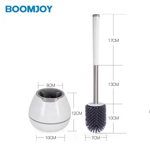 Eco Friendly Toilet Brush Round Holder Funny Plastic Silicone Toilet Brush House Cleaning Products