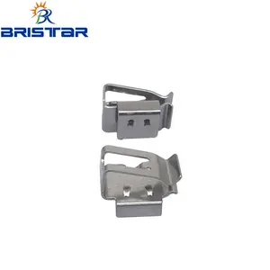 BRISTAR 50 Pcs Of 0.9in Stainless Steel Solar Panel Cable Clip Metal Wire Clips Frame Wire Accessory