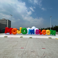 Lettres gonflables publicitaires pour événements promotionnels avec éclairage LED, en tissu Oxford, logo gonflable étanche pour festivals et fêtes