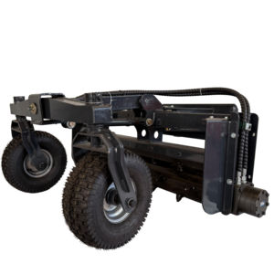 Râteau motorisé pour chargeuse compacte, préparation du sol, nivellement du terrain, prix compétitif, avec composant moteur principal - Product Image 1