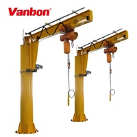 Palans à chaîne électriques Vanbon/OEM 500 kg 1t, grue à flèche, moteur, certifié CE, télécommande, hauteur de levage 18 m, rotation à 360°