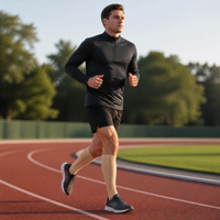 Chaussettes de compression à fermeture éclair pour hommes, respirantes, tricotées, longueur genou, pour le sport, vente en gros, conception personnalisée, marque privée OEM