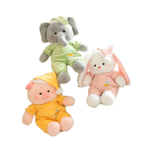 Nouveau Orun Orange bonne nuit pyjamas brodé ours lapin éléphant porcelet jouets en peluche accompagnement confortable pour cadeau de sommeil - Product Image 3