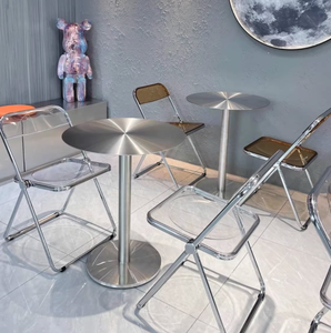 Chaise de salle à manger pliable au look industriel pour hôtel, hall, café, restaurant, école, maison, appartement - Product Image 2