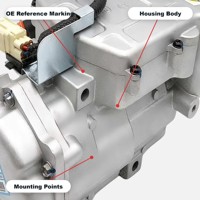 Compresseur de climatisation pour véhicule électrique BYD Qin, R134A 12V BC28, pièce de rechange HA8103910C2, pièces de climatisation automobile
