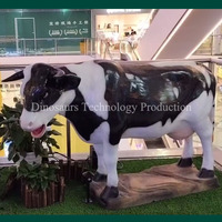 Modèle de vache animatronique sur mesure pour décorations de centres commerciaux, exposition réaliste d'animaux naturels, fait main, à vendre