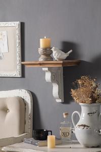 Mensola Galleggiante in Legno Rustico Fatta a Mano, Decorazione Rustica per Soggiorno, Scaffale per Libri da Parete - Product Image 6