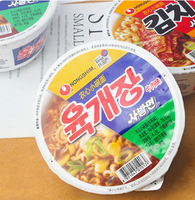 Wholesale Korean Style Small Bowl Instant Noodle 86g Beef Flavor Hot Spicy Low MOQ Bulk Ramen for Resale Supermarket Supply