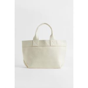 Sac fourre-tout en toile naturelle blanc uni personnalisable par sublimation pour femmes, avec fermeture éclair et longues poignées - Product Image 4