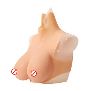 Siliconen Borstvorm Hoge Kraag Ontwerp Kunstmatige Borstvorm Cosplay Nepborsten Enorme Nepborsten Crossdresser - Product Image 4