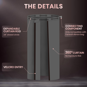 Sac de danse de 23 pouces avec <span class=keywords><strong>support</strong></span> et vestiaire |   Collection |   360 °   <span class=keywords><strong>Rideau</strong></span> d'intimité |   Sac de sport idéal <span class=keywords><strong>pour</strong></span> les danseurs - Product Image 5