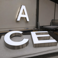 Enseigne lumineuse 3D personnalisée en lettres LED, acrylique et acier inoxydable, alphabet et chiffres, logo autoportant IP65 pour bar, hôtel, centre commercial, événement