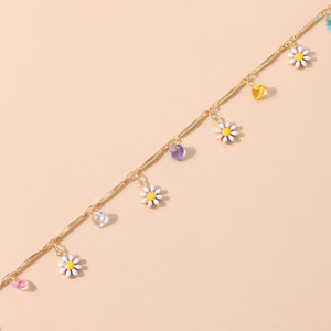 Nuovo stile alla moda da donna per ragazze placcato in oro delicate <span class=keywords><strong>con</strong></span> graziosa <span class=keywords><strong>collana</strong></span> girocollo in smalto a cuore colorato - Product Image 3